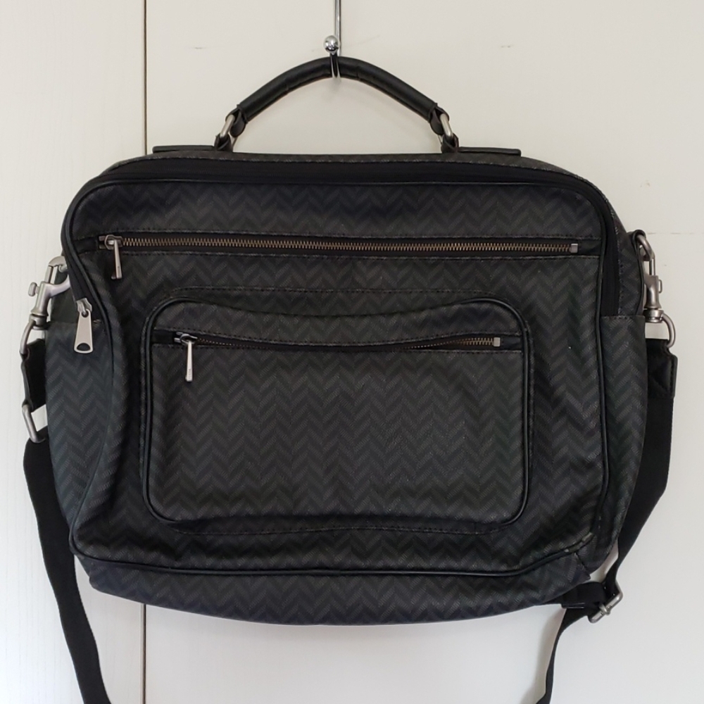 Fossil Chevron leather messenger bag